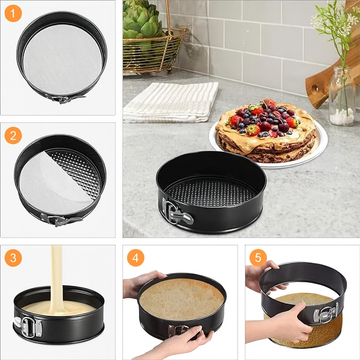 Non-Stick Springform Cake Pan with Removable Bottom