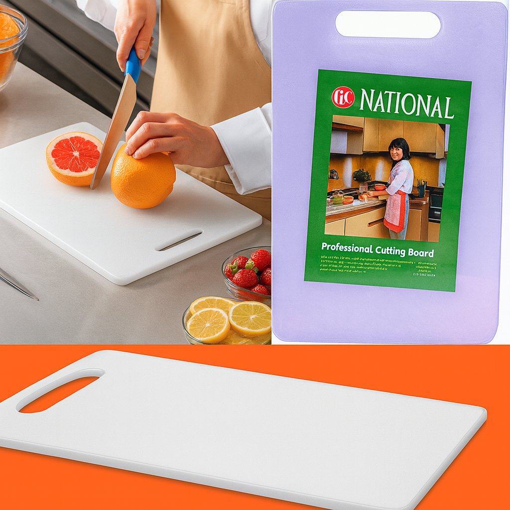 National Rectangular White chopping / Cutting Board - Size (16 inch)(40 Cm) - 1 Pcs