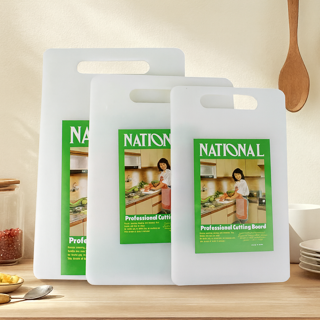 National Rectangular White chopping / Cutting Board - Size (16 inch)(40 Cm) - 1 Pcs