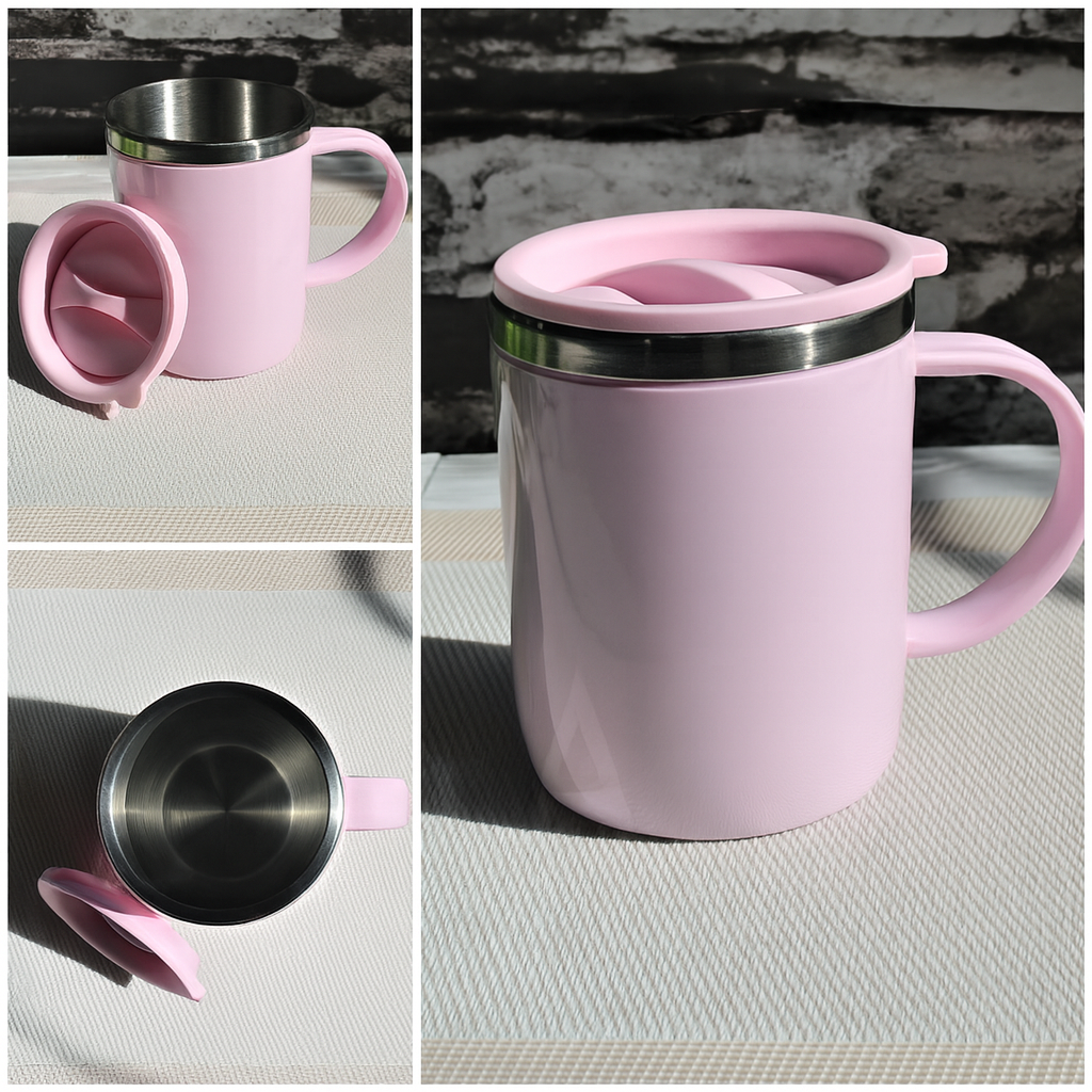 400ml Stainless Steel Thermal Coffee Mug –(Multi-Color)