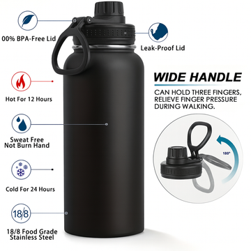 800ml Stainless Steel Hot & Cold Sports/Gym Vacuum Bottle (multi color)