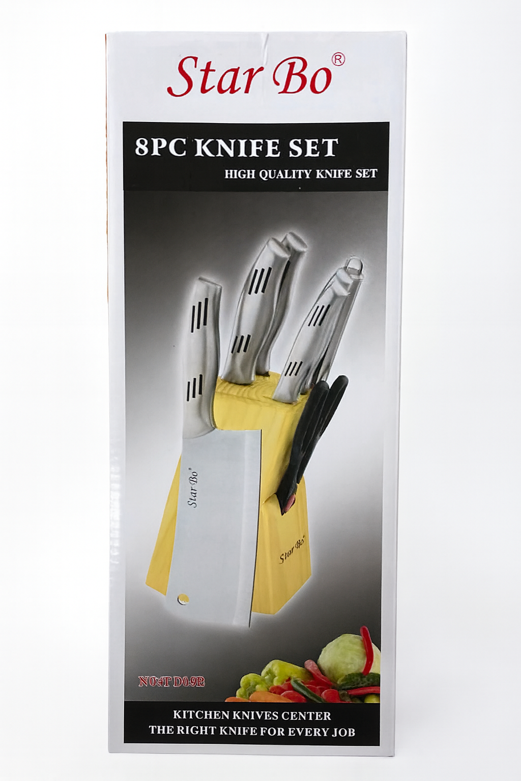 7-Piece Stainless Steel Starbo Knife Set with Chopper