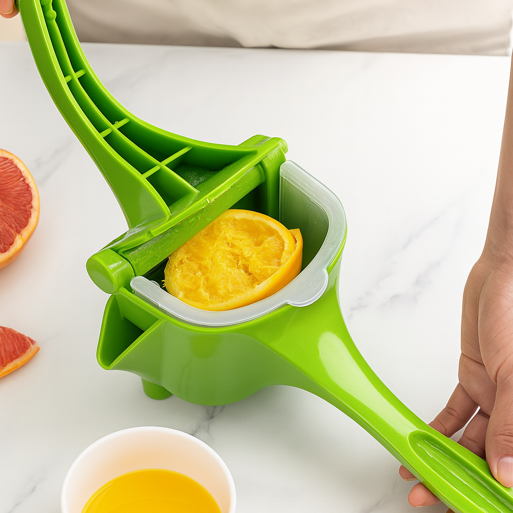 Plastic Hand Press Juicer – Lemon & Orange Squeezer