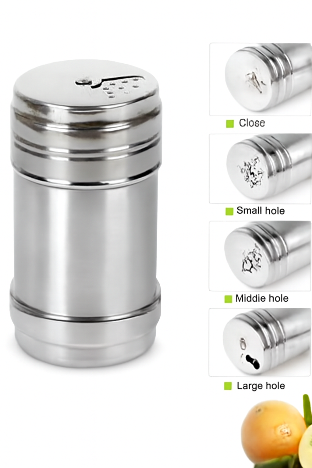 Openi Stainless Steel Salt & Pepper Shaker – Portable