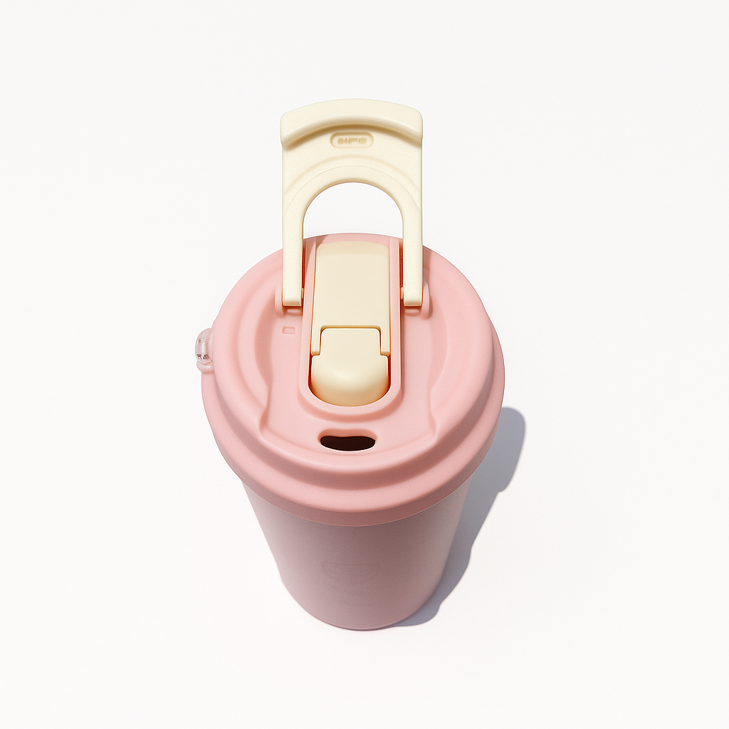 Lovely & Flower Tumbler Travel Mug with Strap